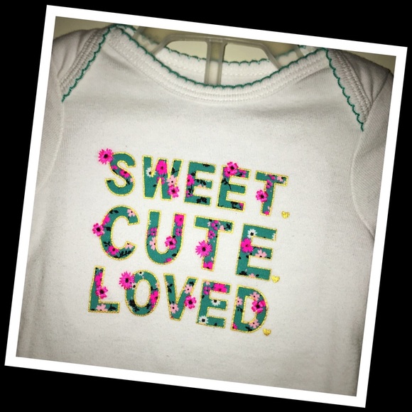 4/$10 •Carters baby girl 3m onesie💐NWOT💐 - Picture 2 of 2